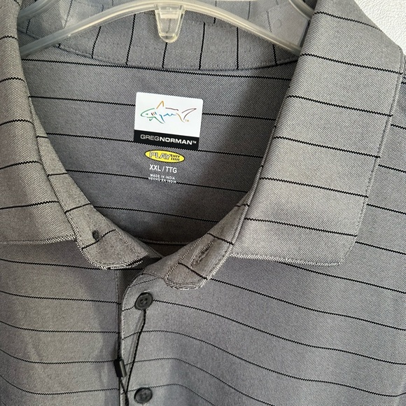 Greg Norman Collection Gray Performance Polo Shirt - Picture 2 of 9